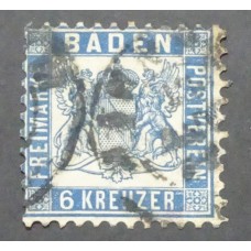 ALEMANIA 1862 ESTADO DE BADEN Yv 18 MUY BUEN SELLO CLASICO 30 EUROS